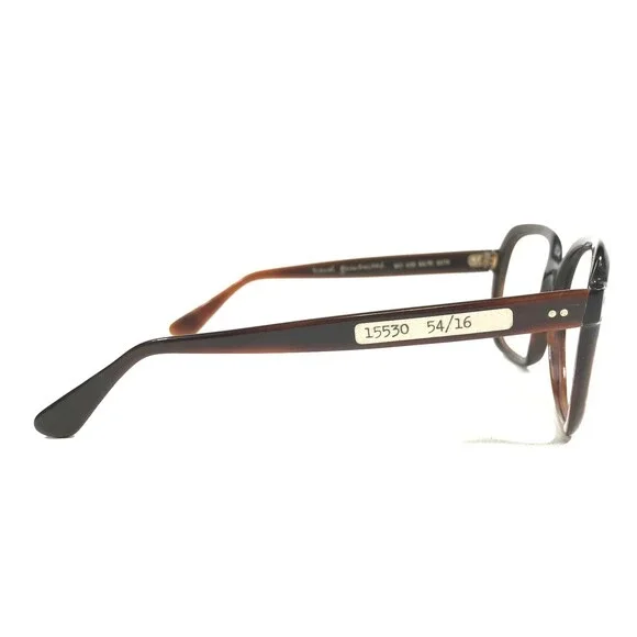 Vintage Buffalo Horn Eyeglasses Frames Smooth Brown Square 3C 54-16-140 - Picture 3 of 9